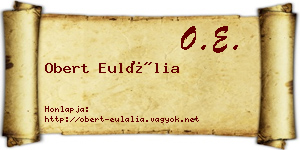 Obert Eulália névjegykártya